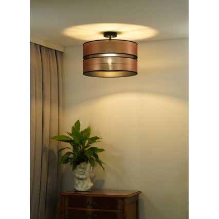 Duolla - Surface-mounted chandelier COPPER SHINY 1xE27/15W/230V d. 40 cm copper/black