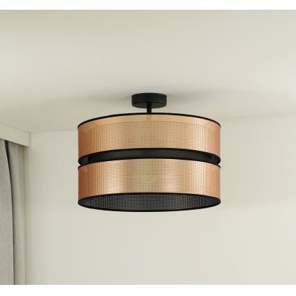 Duolla - Surface-mounted chandelier COPPER SHINY 1xE27/15W/230V d. 40 cm copper/black