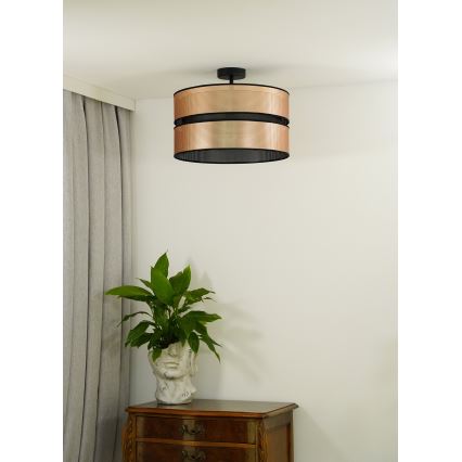 Duolla - Surface-mounted chandelier COPPER SHINY 1xE27/15W/230V d. 40 cm copper/black