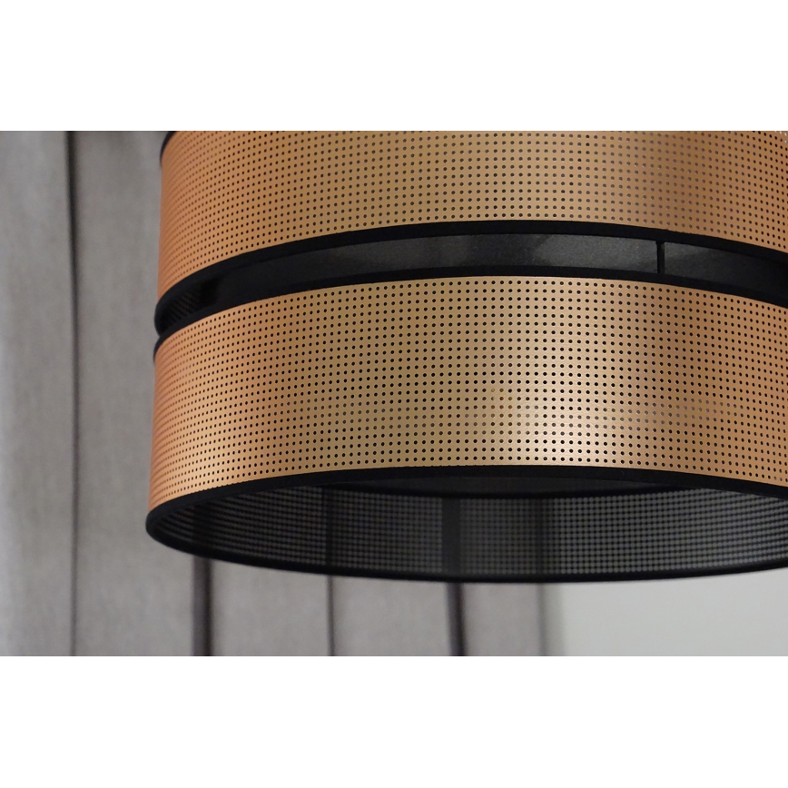 Duolla - Surface-mounted chandelier COPPER SHINY 1xE27/15W/230V d. 40 cm copper/black