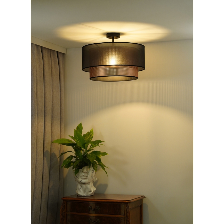 Duolla - Surface-mounted chandelier COPPER SHINY 1xE27/15W/230V d. 45 cm brown/copper