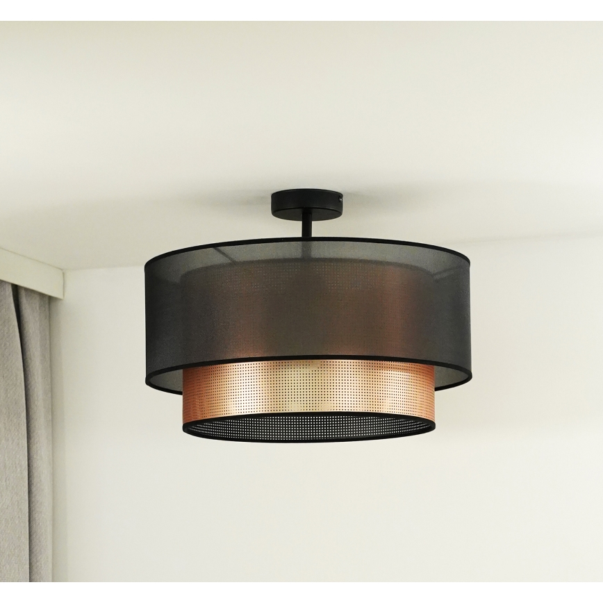Duolla - Surface-mounted chandelier COPPER SHINY 1xE27/15W/230V d. 45 cm brown/copper