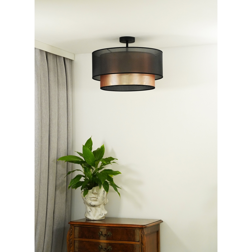 Duolla - Surface-mounted chandelier COPPER SHINY 1xE27/15W/230V d. 45 cm brown/copper