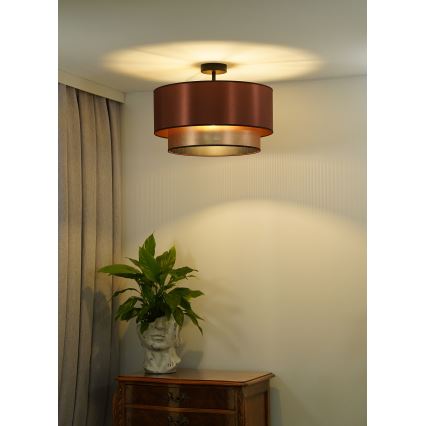 Duolla - Surface-mounted chandelier COPPER SHINY 1xE27/15W/230V d. 45 cm copper