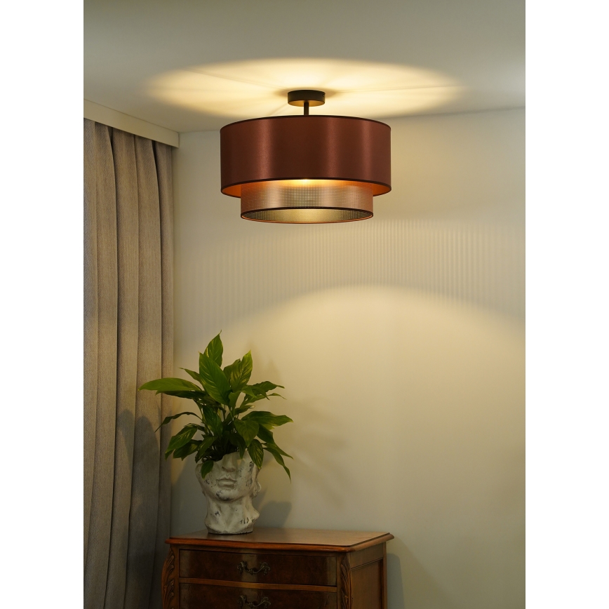 Duolla - Surface-mounted chandelier COPPER SHINY 1xE27/15W/230V d. 45 cm copper