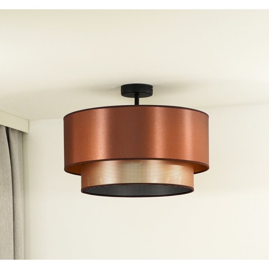 Duolla - Surface-mounted chandelier COPPER SHINY 1xE27/15W/230V d. 45 cm copper