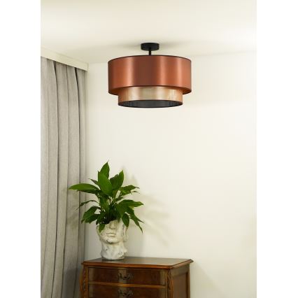 Duolla - Surface-mounted chandelier COPPER SHINY 1xE27/15W/230V d. 45 cm copper
