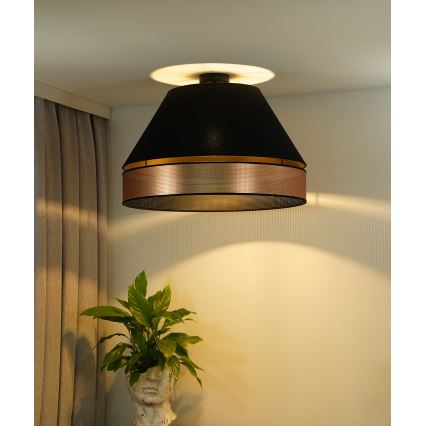 Duolla - Surface-mounted chandelier COPPER SHINY 1xE27/15W/230V d. 60 cm black/copper