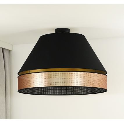 Duolla - Surface-mounted chandelier COPPER SHINY 1xE27/15W/230V d. 60 cm black/copper