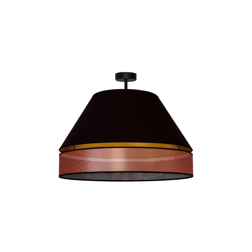 Duolla - Surface-mounted chandelier COPPER SHINY 1xE27/15W/230V d. 60 cm black/copper