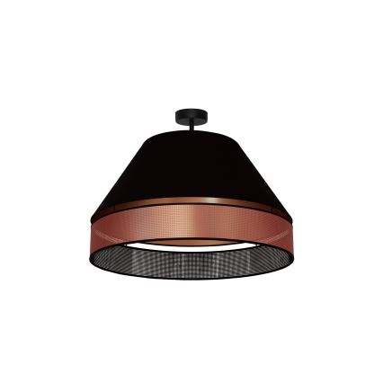 Duolla - Surface-mounted chandelier COPPER SHINY 1xE27/15W/230V d. 60 cm black/copper