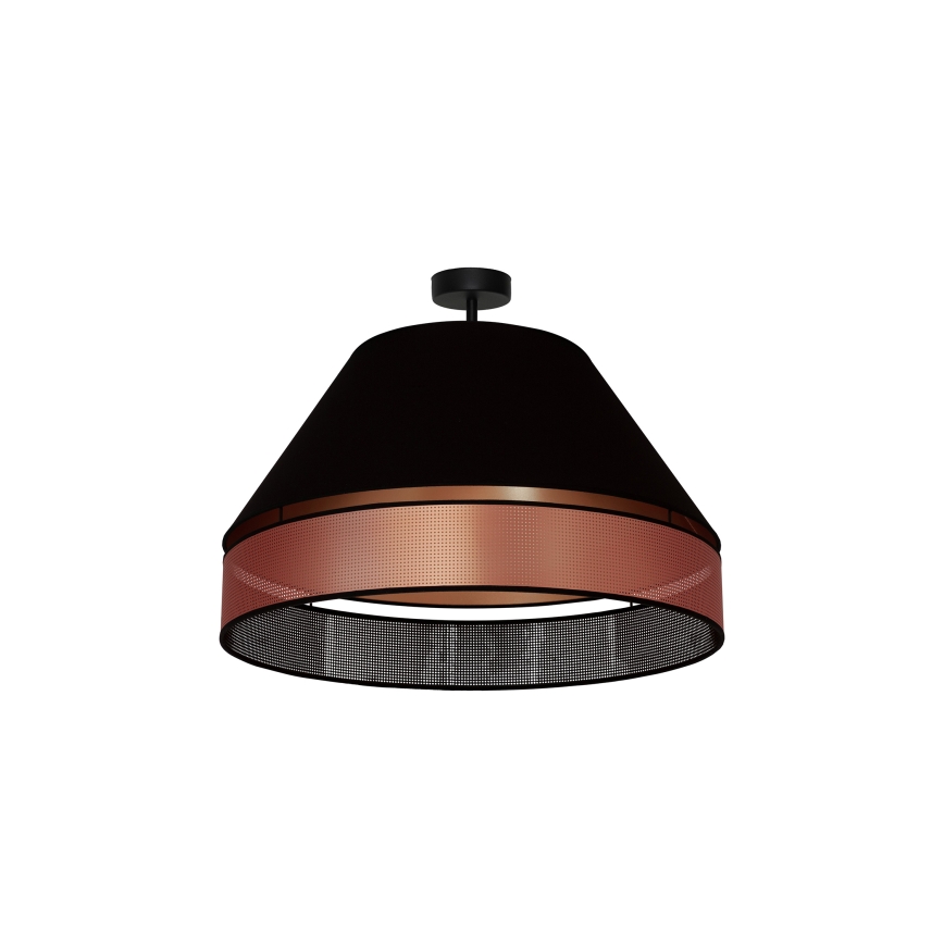Duolla - Surface-mounted chandelier COPPER SHINY 1xE27/15W/230V d. 60 cm black/copper