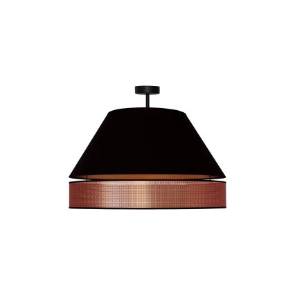 Duolla - Surface-mounted chandelier COPPER SHINY 1xE27/15W/230V d. 60 cm black/copper