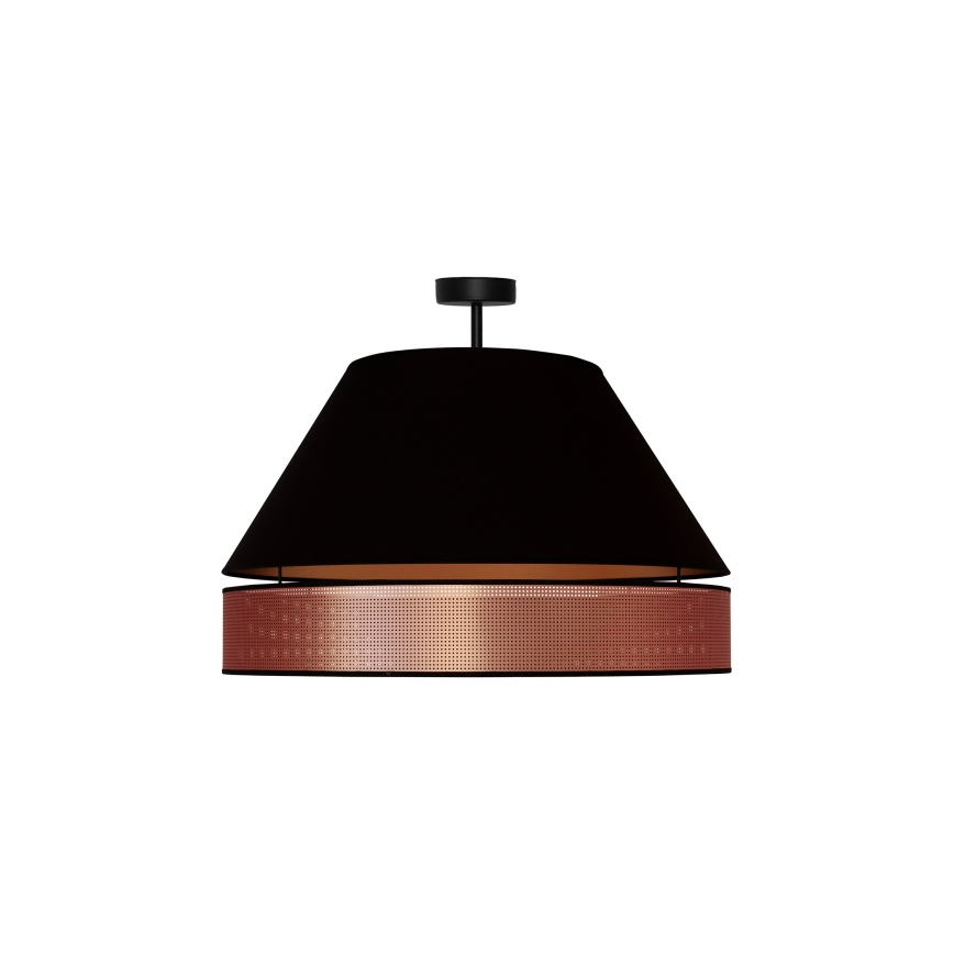 Duolla - Surface-mounted chandelier COPPER SHINY 1xE27/15W/230V d. 60 cm black/copper