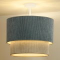 Duolla - Surface-mounted chandelier CORDUROY 1xE27/15W/230V d. 40 cm blue/beige