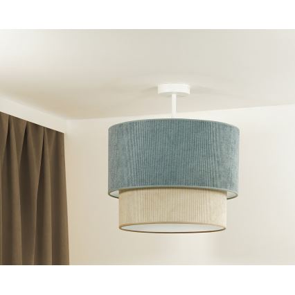 Duolla - Surface-mounted chandelier CORDUROY 1xE27/15W/230V d. 40 cm blue/beige