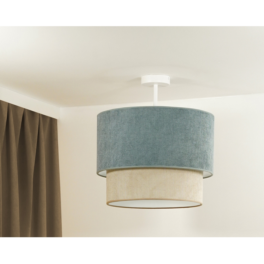 Duolla - Surface-mounted chandelier CORDUROY 1xE27/15W/230V d. 40 cm blue/beige