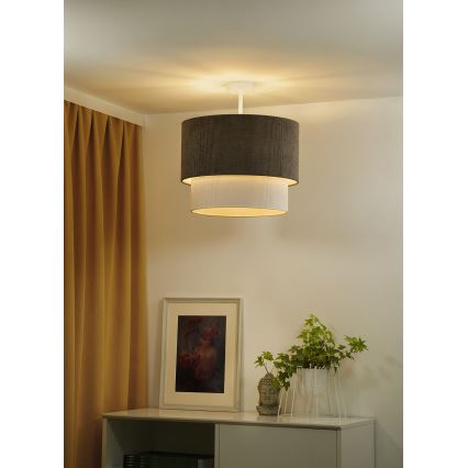 Duolla - Surface-mounted chandelier CORDUROY 1xE27/15W/230V d. 40 cm brown/creamy