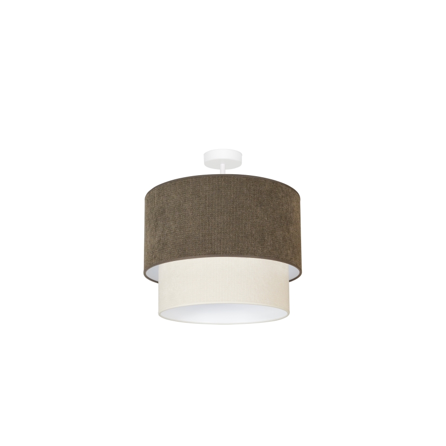Duolla - Surface-mounted chandelier CORDUROY 1xE27/15W/230V d. 40 cm brown/creamy