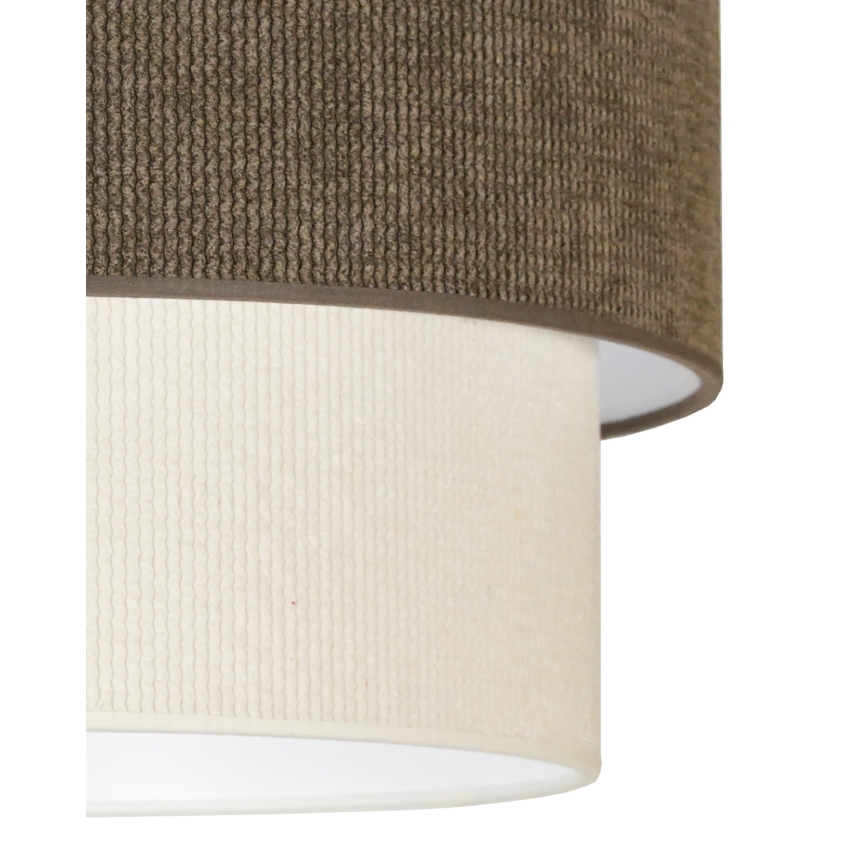 Duolla - Surface-mounted chandelier CORDUROY 1xE27/15W/230V d. 40 cm brown/creamy