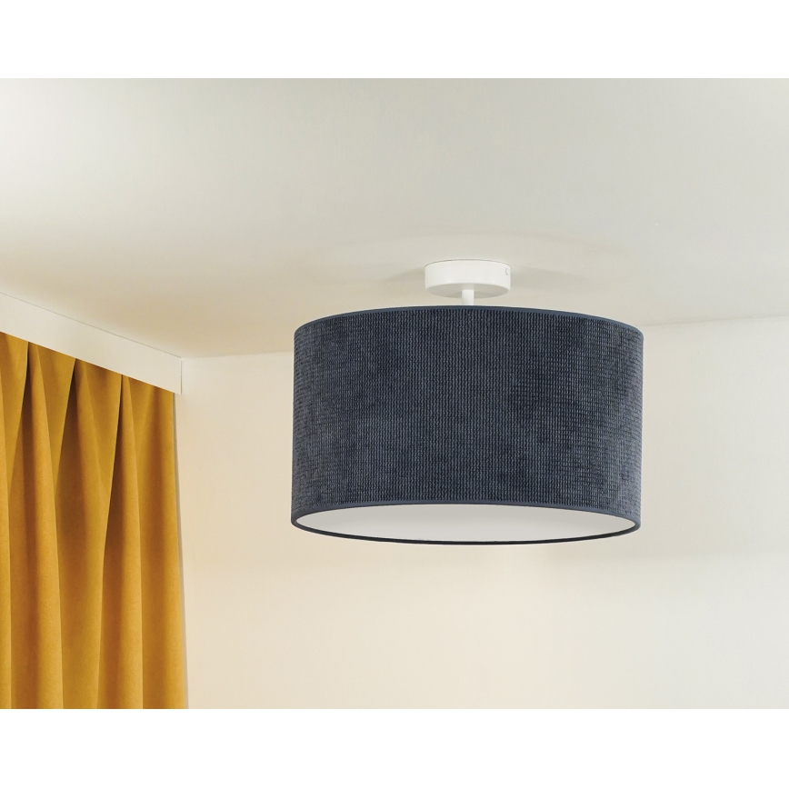 Duolla - Surface-mounted chandelier CORDUROY 1xE27/15W/230V d. 40 cm dark blue