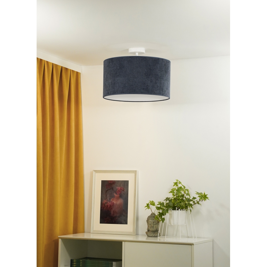 Duolla - Surface-mounted chandelier CORDUROY 1xE27/15W/230V d. 40 cm dark blue