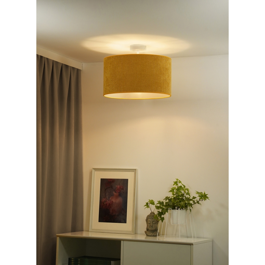 Duolla - Surface-mounted chandelier CORDUROY 1xE27/15W/230V d. 40 cm yellow