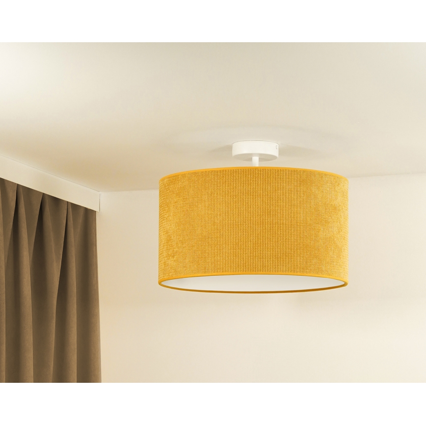 Duolla - Surface-mounted chandelier CORDUROY 1xE27/15W/230V d. 40 cm yellow