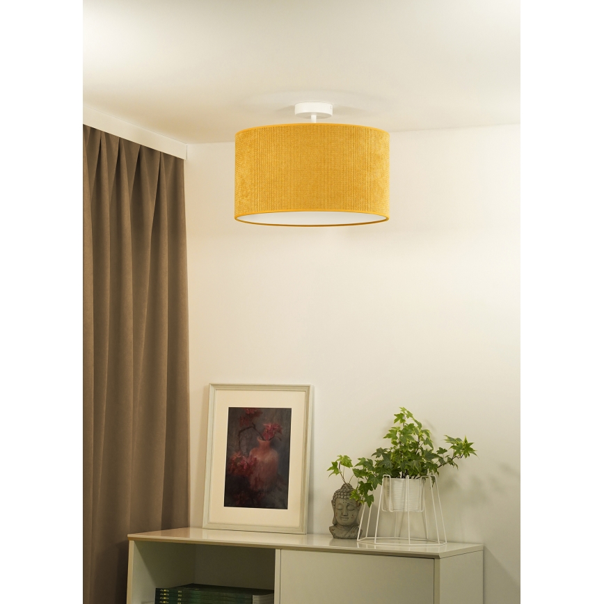 Duolla - Surface-mounted chandelier CORDUROY 1xE27/15W/230V d. 40 cm yellow
