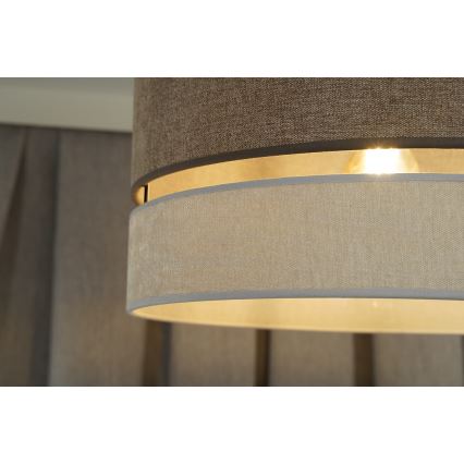 Duolla - Surface-mounted chandelier DOUBLE 1xE27/15W/230V d. 40 cm brown/grey
