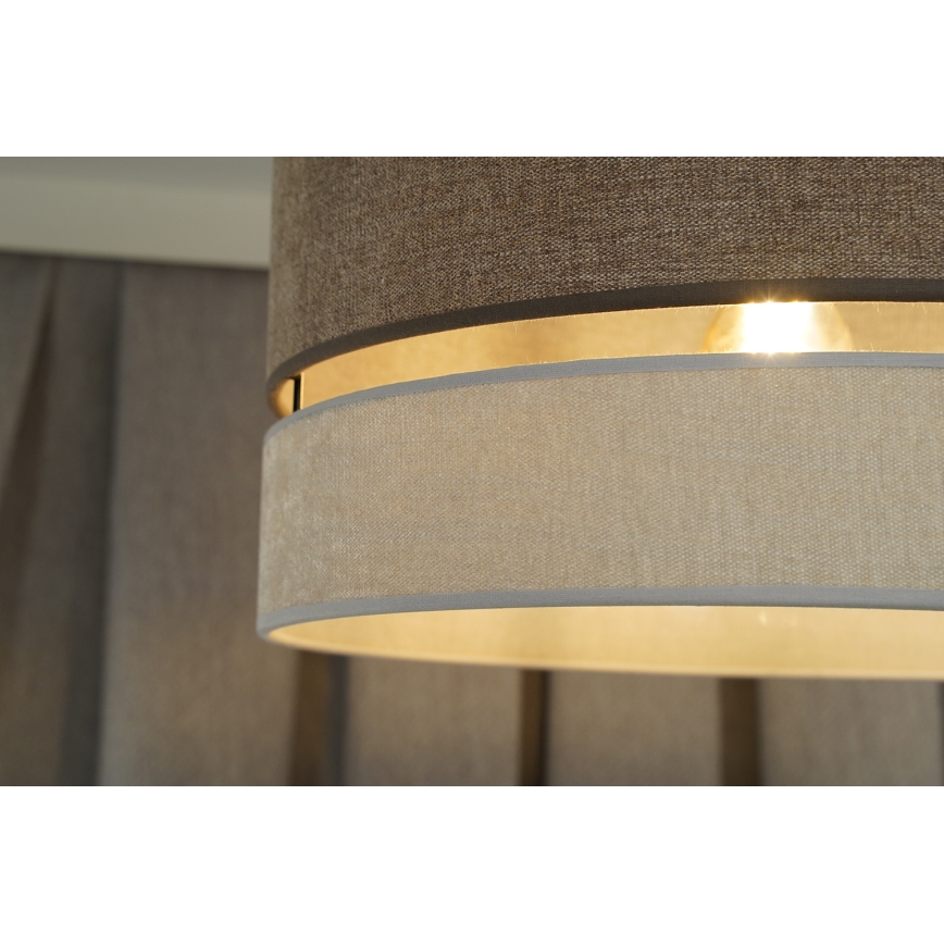Duolla - Surface-mounted chandelier DOUBLE 1xE27/15W/230V d. 40 cm brown/grey