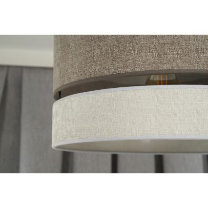 Duolla - Surface-mounted chandelier DOUBLE 1xE27/15W/230V d. 40 cm brown/grey