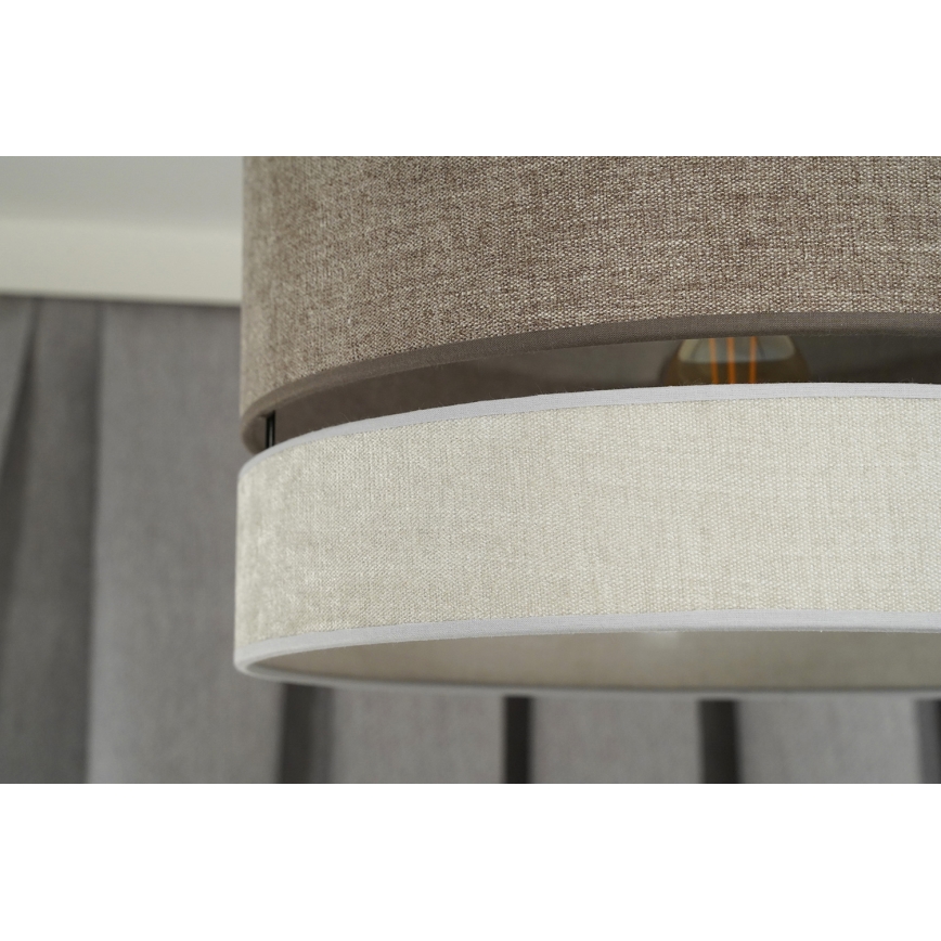 Duolla - Surface-mounted chandelier DOUBLE 1xE27/15W/230V d. 40 cm brown/grey