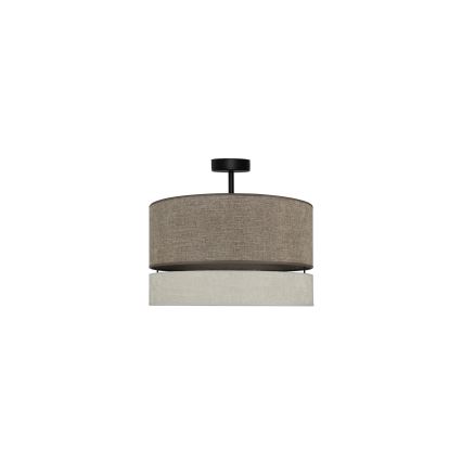 Duolla - Surface-mounted chandelier DOUBLE 1xE27/15W/230V d. 40 cm brown/grey