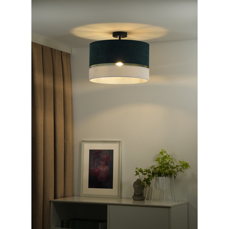 Duolla - Surface-mounted chandelier DOUBLE 1xE27/15W/230V d. 40 cm green/grey