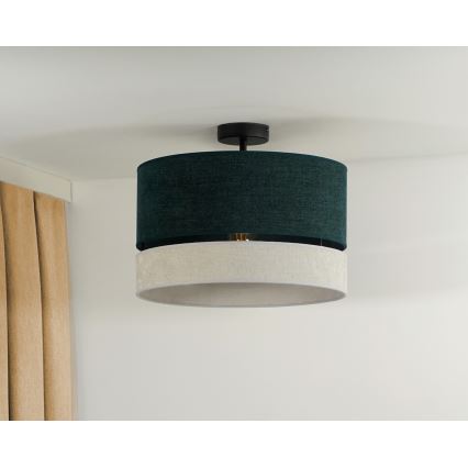Duolla - Surface-mounted chandelier DOUBLE 1xE27/15W/230V d. 40 cm green/grey