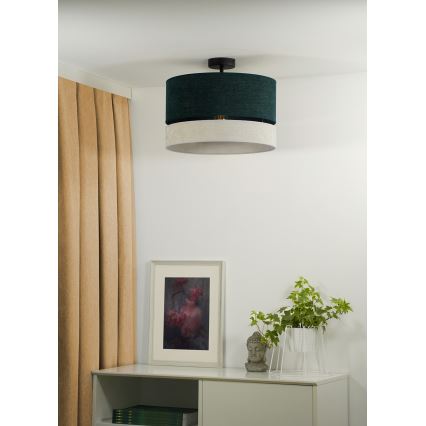 Duolla - Surface-mounted chandelier DOUBLE 1xE27/15W/230V d. 40 cm green/grey