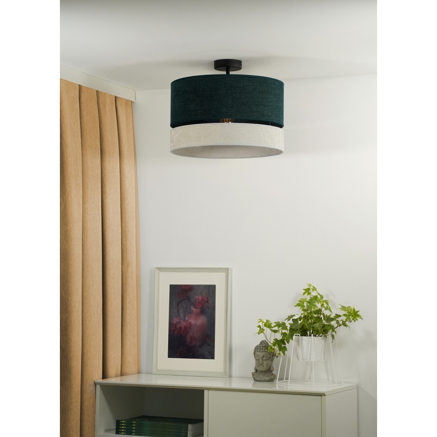 Duolla - Surface-mounted chandelier DOUBLE 1xE27/15W/230V d. 40 cm green/grey