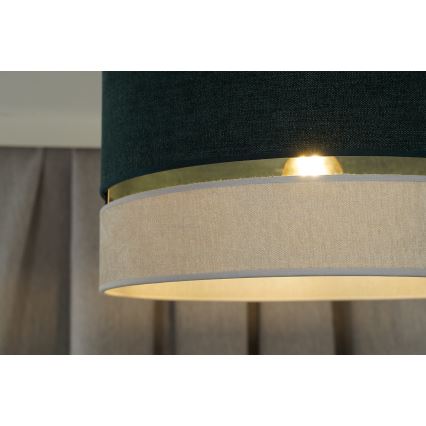 Duolla - Surface-mounted chandelier DOUBLE 1xE27/15W/230V d. 40 cm green/grey