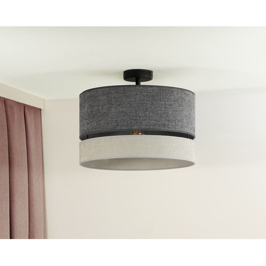 Duolla - Surface-mounted chandelier DOUBLE 1xE27/15W/230V d. 40 cm grey