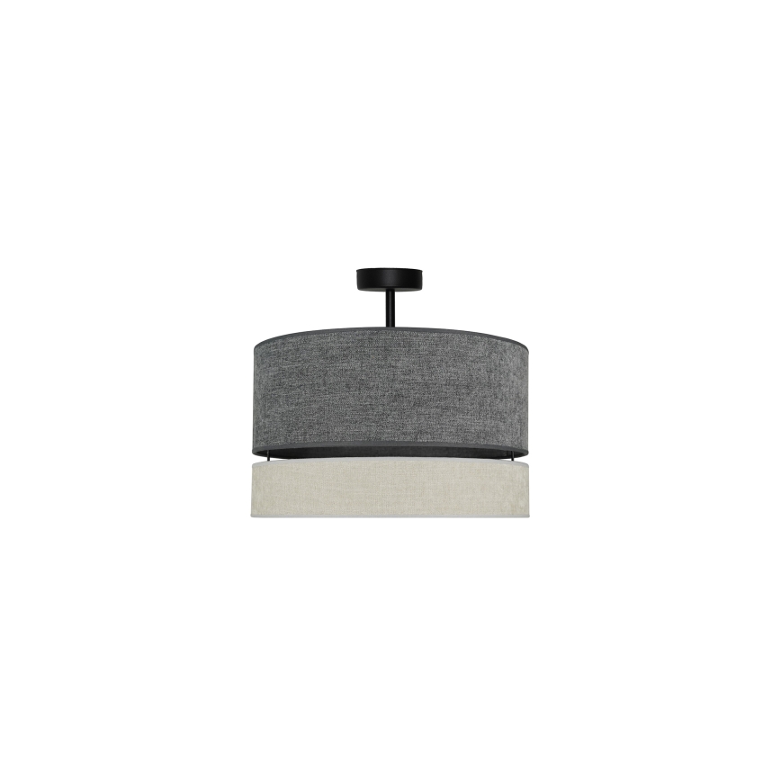 Duolla - Surface-mounted chandelier DOUBLE 1xE27/15W/230V d. 40 cm grey