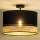 Duolla - Surface-mounted chandelier DOUBLE RATTAN 1xE27/15W/230V d. 40 cm black/beige
