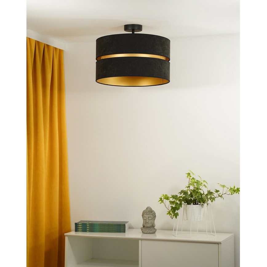 Duolla - Surface-mounted chandelier DUO 1xE27/15W/230V d. 40 cm black/gold