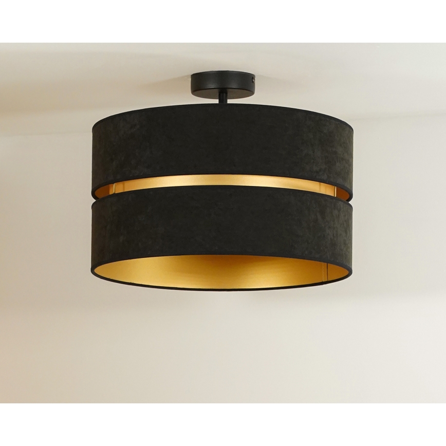 Duolla - Surface-mounted chandelier DUO 1xE27/15W/230V d. 40 cm black/gold