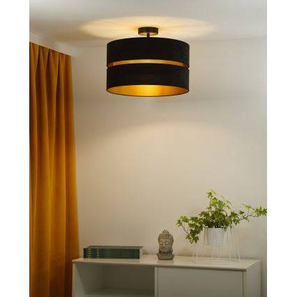 Duolla - Surface-mounted chandelier DUO 1xE27/15W/230V d. 40 cm black/gold