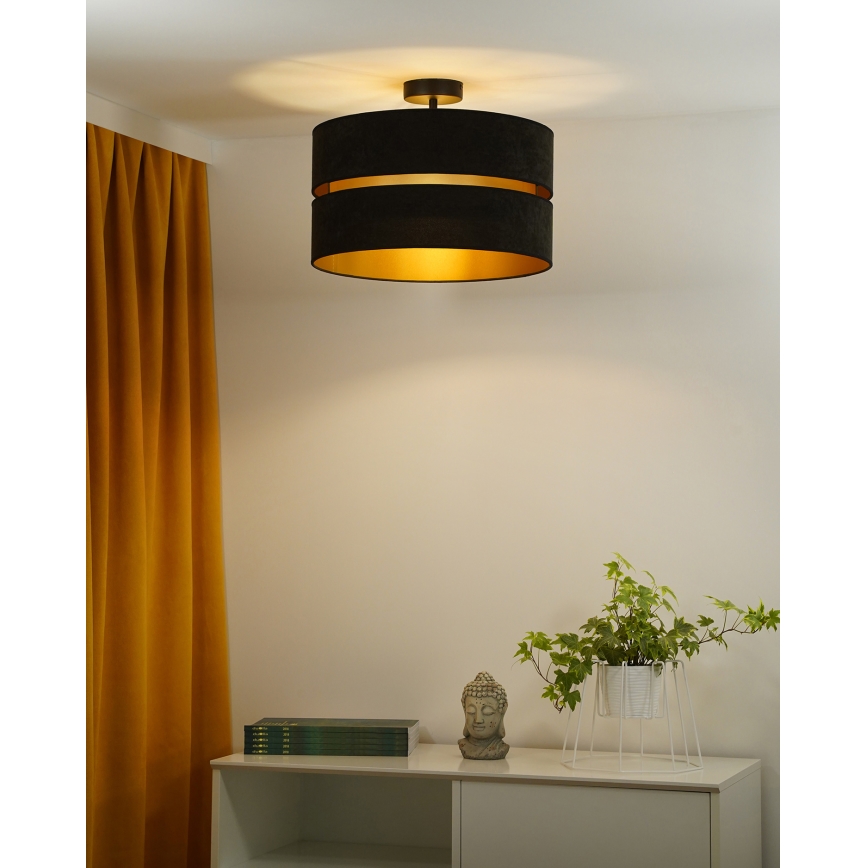 Duolla - Surface-mounted chandelier DUO 1xE27/15W/230V d. 40 cm black/gold