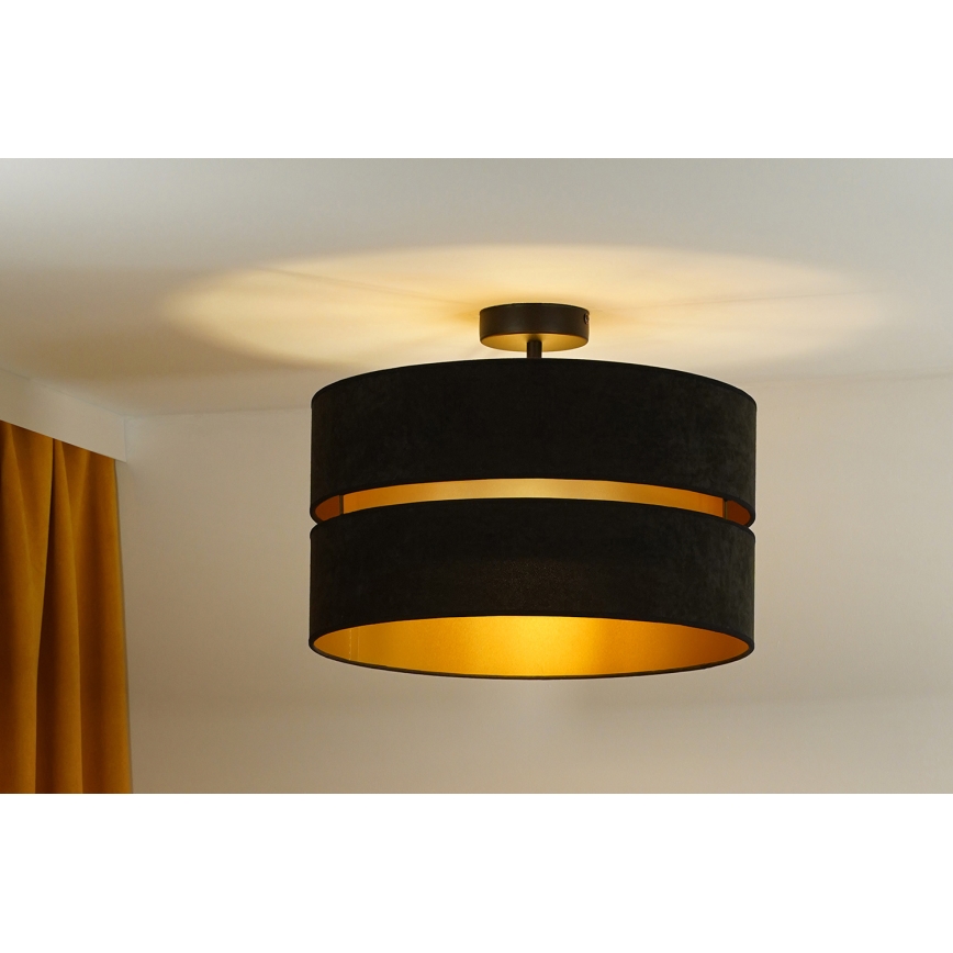 Duolla - Surface-mounted chandelier DUO 1xE27/15W/230V d. 40 cm black/gold