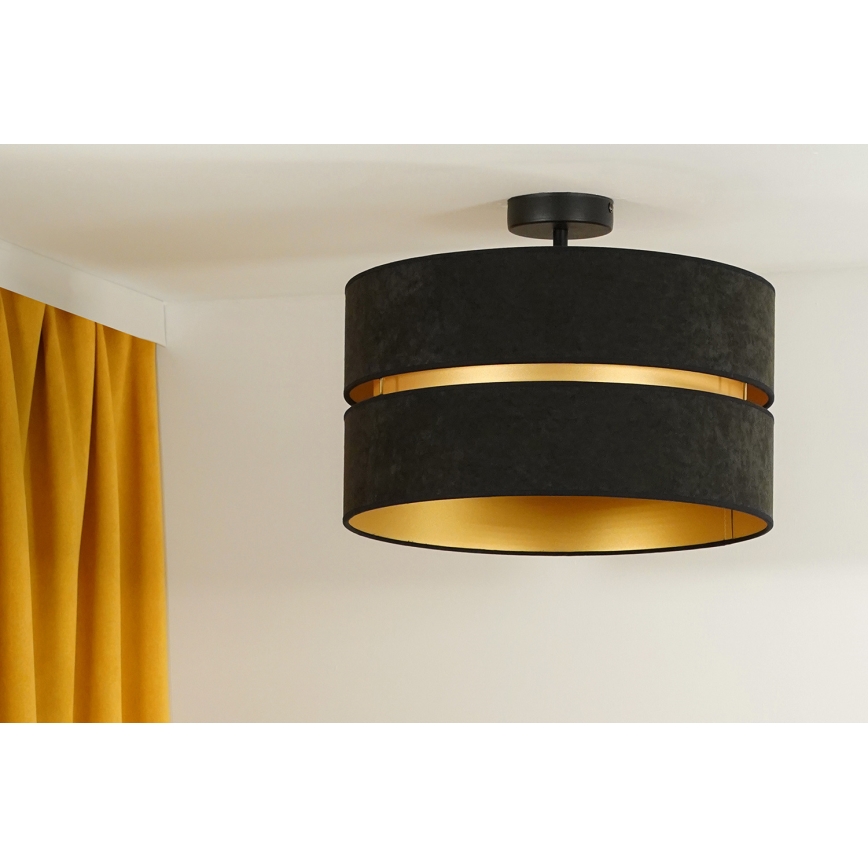 Duolla - Surface-mounted chandelier DUO 1xE27/15W/230V d. 40 cm black/gold