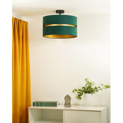 Duolla - Surface-mounted chandelier DUO 1xE27/15W/230V d. 40 cm green/gold