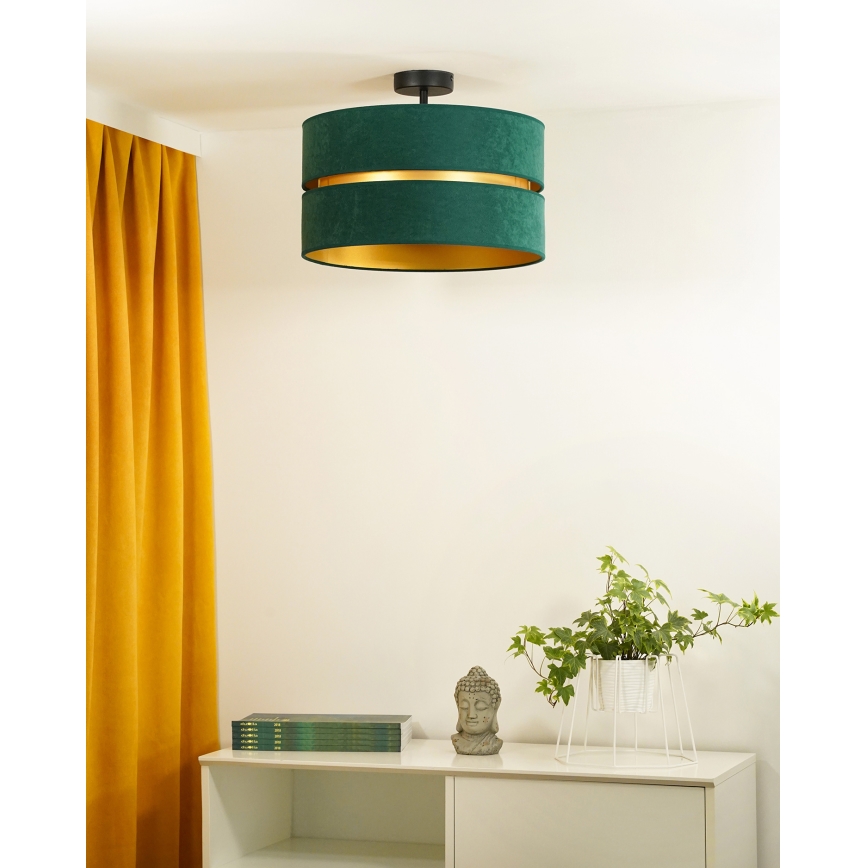 Duolla - Surface-mounted chandelier DUO 1xE27/15W/230V d. 40 cm green/gold